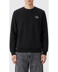 A.P.C. - Cotton Crew-Neck Sweatshirt With Logo - Lyst