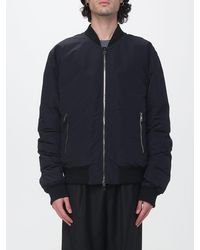 Dolce & Gabbana - Dolce &Amp Gabbana Technical Fabric Bomber Jacket With Classic Collar And Logo Patch - Lyst