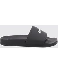 MSGM - Pvc Pool Slides With Contrasting Maxi Logo Print - Lyst