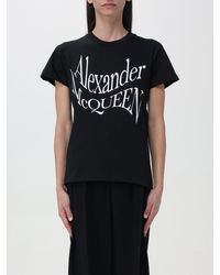 Alexander McQueen - T-shirt con stampa frontale - Lyst