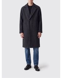 Hevò - Single-Breasted Long Checked Wool-Blend Coat - Lyst