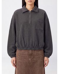 DARKPARK - Relaxed Fit Cotton Polo Sweatshirt With Zip And Dropped Shoulders - Lyst