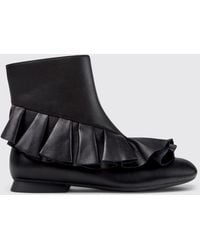 Camper - Casi Myra Leather Ankle Boots With Ruffles - Lyst