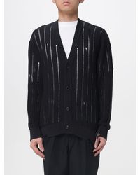 Laneus - Cotton Cardigan With Destroyed Effect - Lyst