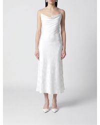 ROTATE BIRGER CHRISTENSEN - Vestido Midi De Crepé Con Aplicaciones - Lyst