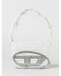 DIESEL - 1Dr Denim Bag With Rhinestone Monogram - Lyst