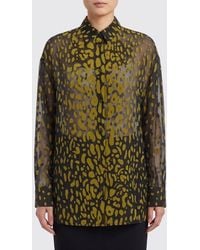 Ferragamo - Printed Silk Blend Shirt - Lyst