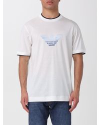 Emporio Armani - Cotton Blend T-Shirt With Logo - Lyst