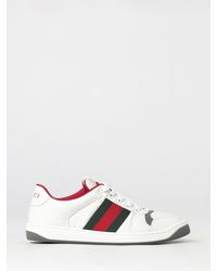 Gucci - Screener Sneakers Aus Nylon Und Leder Mit Web-Detail Und Gummisohle - Lyst