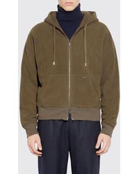 Paolo Pecora - Cotton Zip-Up Hoodie With Drawstring And Welt Pockets - Lyst