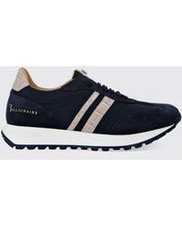Billionaire - Two-Tone Suede And Mesh Low-Top Trainers With Metallic Logo - Lyst