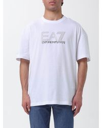 EA7 - Cotton Crew-Neck T-Shirt With Logo - Lyst