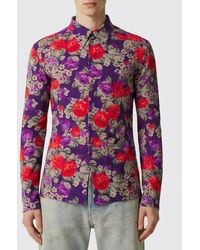 Acne Studios - Viscose Shirt With Floral Print - Lyst