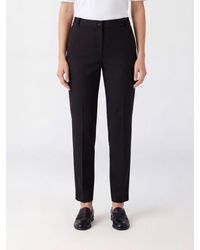 Pinko - Slim Fit Stretch Crêpe Chino Trousers With A Mid-Rise Waist - Lyst