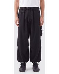 Y-3 - Wide-Leg Technical Fabric Cargo Trousers With Drawstring - Lyst