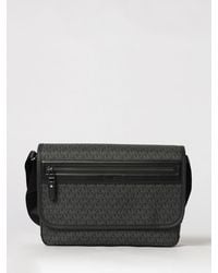 Michael Kors - Coated Cotton Bag With All Over Mk Monogram - Lyst