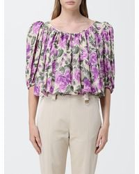 Chloé - Chlo&Eacute Floral Silk Crop Top - Lyst