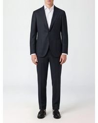 Luigi Bianchi - Single-Breasted Two-Button Wool Suit With Lapels - Lyst