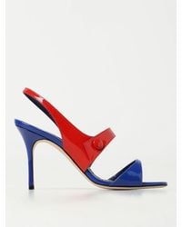 Manolo Blahnik - Sandalo Climnetra in vernice - Lyst