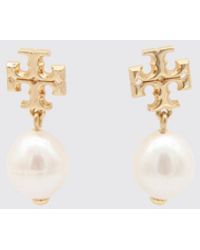 Tory Burch - Moondance Ohrringe Aus Messing Mit Perlen - Lyst