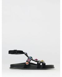 Kurt Geiger - Octavia Suede Sandal With Rhinestones - Lyst