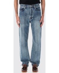 JW Anderson - Mid-Rise Straight-Leg Five-Pocket Cotton Denim Jeans - Lyst