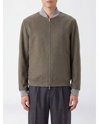 Brunello Cucinelli - Pure Cashmere Bomber Jacket With Ribbed Collar - Lyst