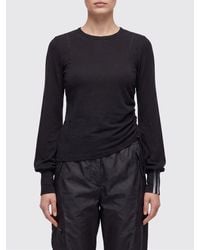 Y-3 - Slim Fit Wool Long-Sleeved T-Shirt With 3-Stripes Logo - Lyst