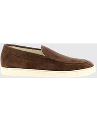 Brunello Cucinelli - Striped Embossed Suede Loafers - Lyst