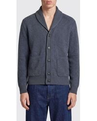 ZEGNA - Virgin Wool Cardigan With Shawl Collar And Patch Pockets - Lyst