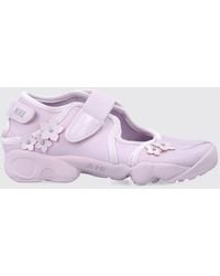 Nike - Air Rift Leather Sneakers With Tabi Toe And Floral Embroidery - Lyst