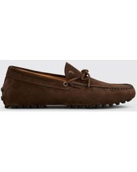 Tod's - Gommino Driver Suede Loafers - Lyst