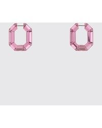 Swarovski - Pendientes De Aro Lucent De Cristal Transparente Y Aluminio - Lyst