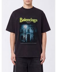 Balenciaga - Relaxed Fit Cotton T-Shirt With Graphic Print And Logo - Lyst
