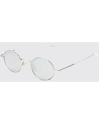 Chloé - Chlo&Eacute Sunglasses With Round Metal Frame And Amber-Coloured Lenses - Lyst