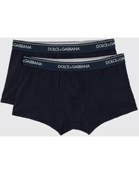 Dolce & Gabbana - Dolce &Amp Gabbana Set Of 2 Stretch Cotton Boxer Shorts With Logo - Lyst