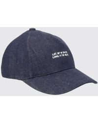 A.P.C. - Baseballkappe Aus Baumwoll-Denim Mit Grafischem Druck - Lyst