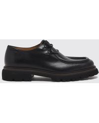 Ferragamo - Smooth Calfskin Derby Shoes With Lug Sole - Lyst