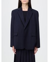 N°21 - Relaxed Fit Single-Breasted Wool Blend Blazer With Padded Shoulders - Lyst