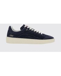 DSquared² - Suede Calfskin Low-Top Sneakers With Side Logo - Lyst