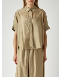 MEIMEIJ - Lyocell Blend Shirt With Ruffles - Lyst