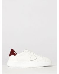 Philippe Model - Temple Low Smooth Calfskin Low-Top Sneakers With Shield Logo - Lyst