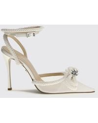 Mach & Mach - Satin Pumps With Applied Beads - Lyst
