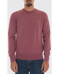 BOSS - Cotton And Cashmere Crewneck Jumper With Tone-On-Tone Logo - Lyst