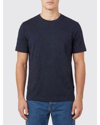 Emporio Armani - Crew Neck Cotton And Silk Blend T-Shirt - Lyst