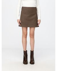 Courreges - Courr&Egrave	Ges Houndstooth A-Line Mini Skirt With High-Waist Design - Lyst