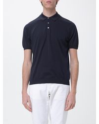 Drumohr - Cotton Knit Polo Shirt - Lyst