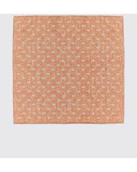 Brunello Cucinelli - Silk Pocket Square With Diamond And Check Pattern - Lyst