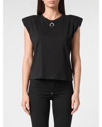 Philipp Plein - Jersey Tank Top With Crew Neck And Padded Shoulders - Lyst