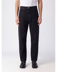MM6 by Maison Margiela - Mid-Rise Straight-Fit Denim Jeans With Logo Stitching - Lyst